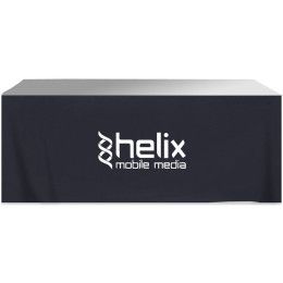 Custom Table Skirt - 3-Sided. 8 foot - Black Custom Table Skirt - 3-Sided. 8 foot - Black