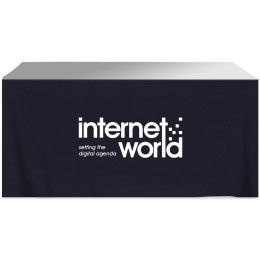 Custom Table Skirt - 3-Sided. 6 Foot - Black Custom Table Skirt - 3-Sided. 6 Foot - Black