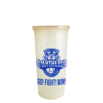 Custom Full Color Super Sipper 32 oz Sport Cup - Gold glitter