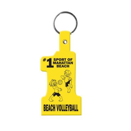 Custom 1 Key Tag Flexible Key Tag - Translucent Yellow