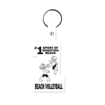 Custom 1 Key Tag Flexible Key Tag - Translucent White