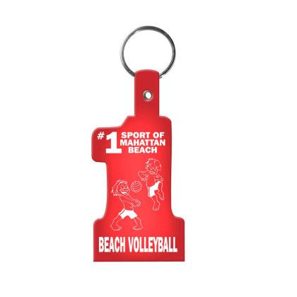 Custom 1 Key Tag Flexible Key Tag - Translucent Red