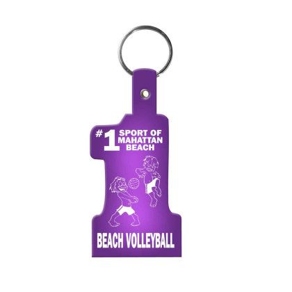 Custom 1 Key Tag Flexible Key Tag - Translucent Purple