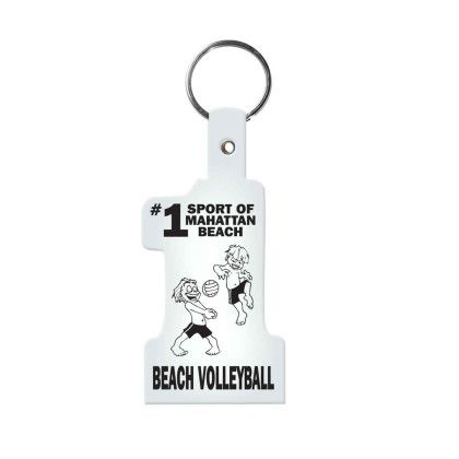 Custom 1 Key Tag Flexible Key Tag - Translucent Frost