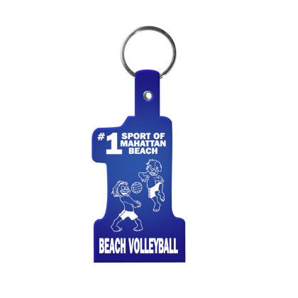 Custom 1 Key Tag Flexible Key Tag - Translucent Blue