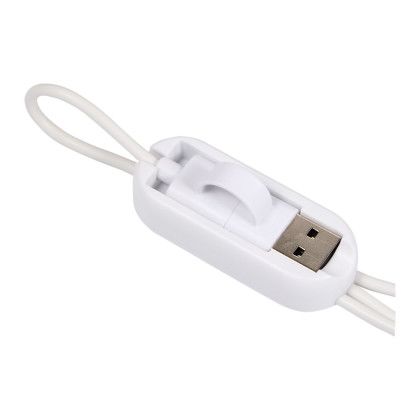 Custom Allcord 5-in-1 Charging Cable with Apple Watch Charger - Back View Custom Allcord 5-in-1 Charging Cable with Apple Watch Charger - Back View