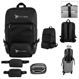 Custom Yosemite rPET Backpack with Removeable Belt Bag