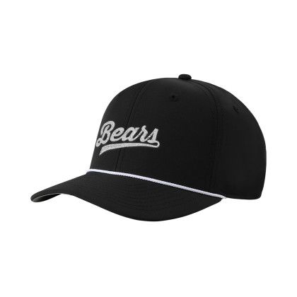 Custom Imperial 7054 The Wingman Performance Rope Cap - Black with White Custom Imperial 7054 The Wingman Performance Rope Cap - Black with White