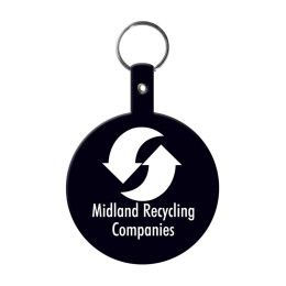 Custom Large Circle Flexible Key Tag - Black Custom Large Circle Flexible Key Tag - Black
