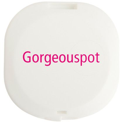 Custom Double Diva Compact Mirror - White