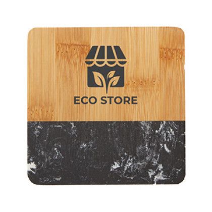 Custom Bamboo & Marble Coaster Custom Bamboo & Marble Coaster