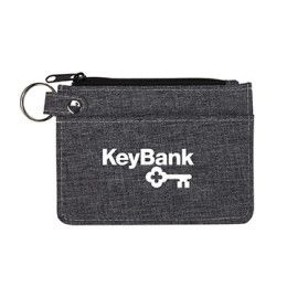 Custom Heathered Card Wallet - Grey Custom Heathered Card Wallet - Grey