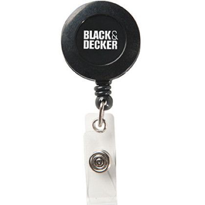 Custom Round Secure-A-Badge - Black Custom Round Secure-A-Badge - Black