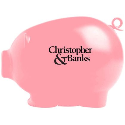 Custom Action Piggy Bank - Pink Custom Action Piggy Bank - Pink