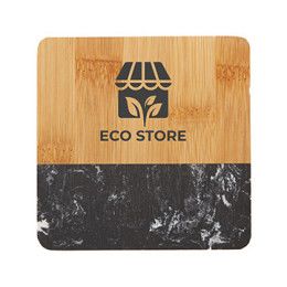 Custom Bamboo & Marble Coaster Custom Bamboo & Marble Coaster