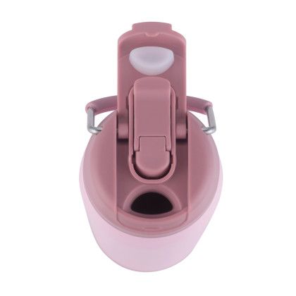 Custom 24 oz. PopSip Vacuum Insulated Water Bottle with 2-in-1 Sipper Straw Lid - Pink Open View Custom 24 oz. PopSip Vacuum Insulated Water Bottle with 2-in-1 Sipper Straw Lid - Pink Open View