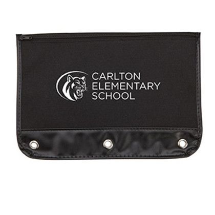 Custom Varsity School Pouch - Black Custom Varsity School Pouch - Black
