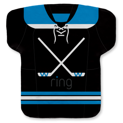 Custom 22" X 23" Jersey Shaped Cooling Towel - Hockey Design 1 Custom 22" X 23" Jersey Shaped Cooling Towel - Hockey Design 1