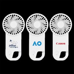 Custom Breezy Hand Fan with Carabiner Clip 