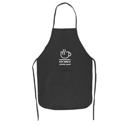 Custom 10 oz. Cotton Apron - Black Custom 10 oz. Cotton Apron - Black