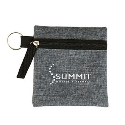 Custom Heathered Tech Pouch - Black