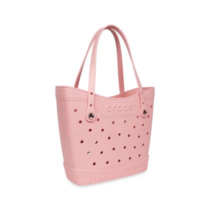 Custom Crocs Classic Medium Tote - Powder Pink Side View Custom Crocs Classic Medium Tote - Powder Pink Side View
