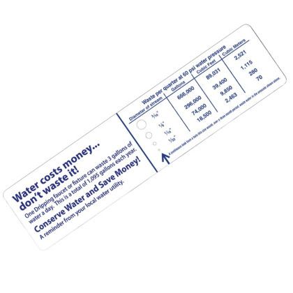 Custom Economical Drip Gauge With Printed Holes - Back View Custom Economical Drip Gauge With Printed Holes - Back View
