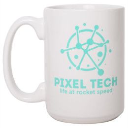 Custom 15 oz White Ceramic Mug - White