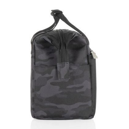 Custom On the Go Lunch Bag Cooler - Black Camo Zip View Custom On the Go Lunch Bag Cooler - Black Camo Zip View