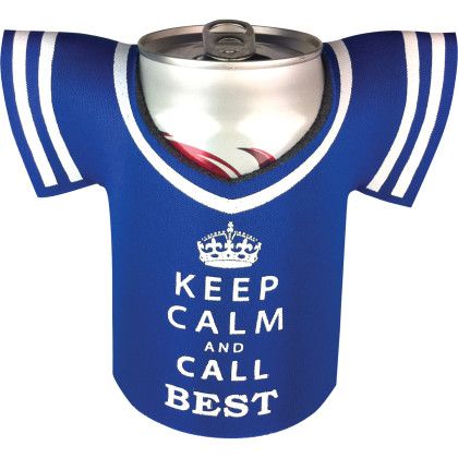 Custom American Made Jersey Can Cooler - Royal Blue