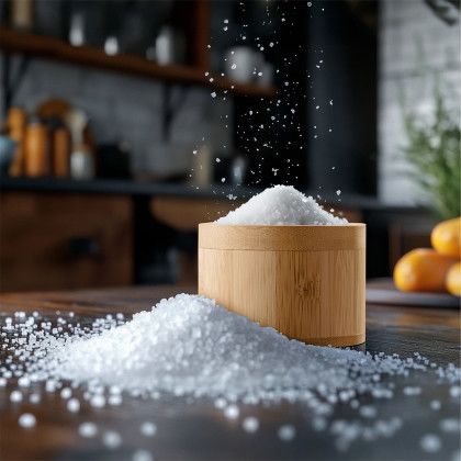 Custom Bamboo Salt Cellar - Lifestyle View Custom Bamboo Salt Cellar - Lifestyle View