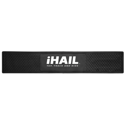 Custom Heavy Duty Vinyl Bar Counter Rail Mat - 3 1/2" x 20" - Front View 
