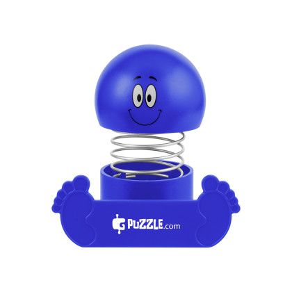 Custom Smiley Bobble Head Phone Holder - Royal Blue Custom Smiley Bobble Head Phone Holder - Royal Blue
