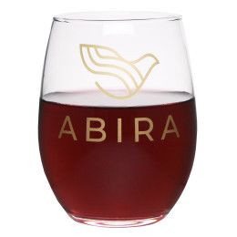 Custom Stemless Wine Glass
