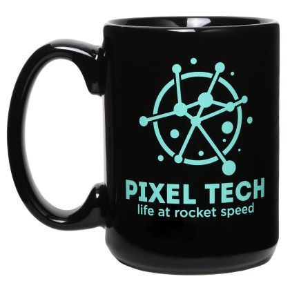Custom 15 oz Black Ceramic Mug