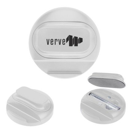 Custom 5 oz. Screen Cleaner With Phone Stand - White Custom 5 oz. Screen Cleaner With Phone Stand - White