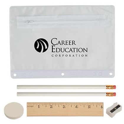 Custom Deluxe School Kit-Blank Contents - White Custom Deluxe School Kit-Blank Contents - White