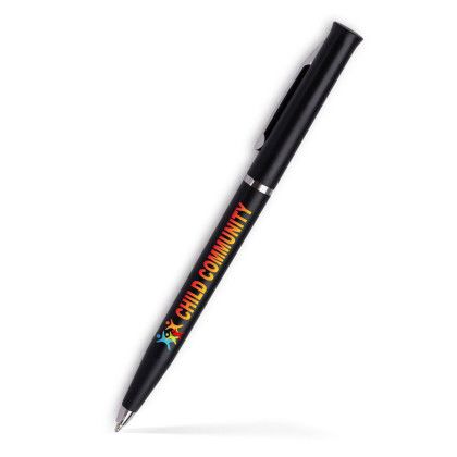Custom Angel Slim Twist Pen- Low Quantities - Black Custom Angel Slim Twist Pen- Low Quantities - Black