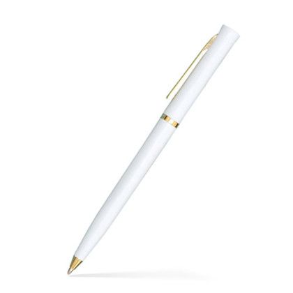 Custom Angel Slim Twist Pen- Low Quantities - White Custom Angel Slim Twist Pen- Low Quantities - White