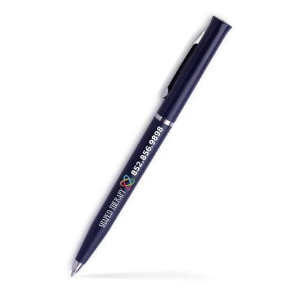 Custom Angel Slim Twist Pen- Low Quantities - Navy Custom Angel Slim Twist Pen- Low Quantities - Navy