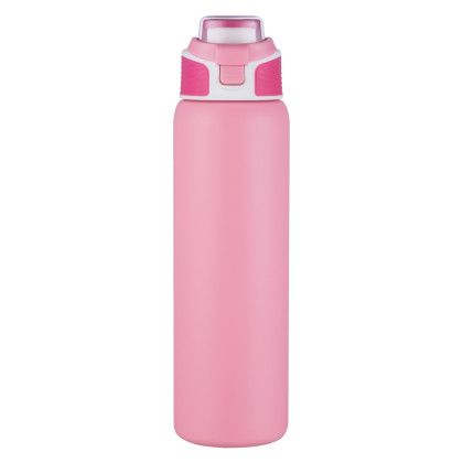 Custom 28 oz. PopSip Vacuum Insulated Water Bottle with Sipper Lid - Pink Custom 28 oz. PopSip Vacuum Insulated Water Bottle with Sipper Lid - Pink