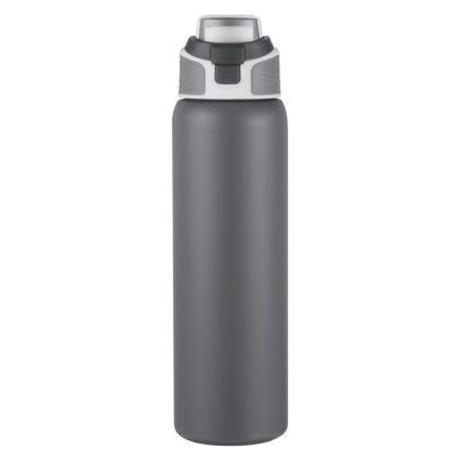 Custom 28 oz. PopSip Vacuum Insulated Water Bottle with Sipper Lid - Gray Custom 28 oz. PopSip Vacuum Insulated Water Bottle with Sipper Lid - Gray