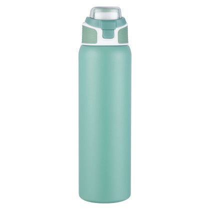 Custom 28 oz. PopSip Vacuum Insulated Water Bottle with Sipper Lid - Light Green Custom 28 oz. PopSip Vacuum Insulated Water Bottle with Sipper Lid - Light Green