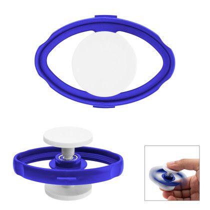 Custom Double Axis Fun Spinner - Blue with White Custom Double Axis Fun Spinner - Blue with White
