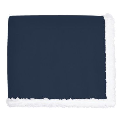 Custom 50" x 60" Sherpa Fleece Blanket - Navy Blue Custom 50" x 60" Sherpa Fleece Blanket - Navy Blue