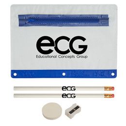 Custom Super Value School Kit-Imprinted Contents - Blue
