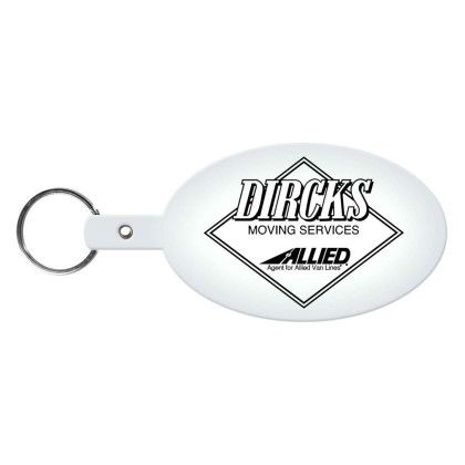 Custom Large Oval Flexible Key Tag - Translucent Frost Custom Large Oval Flexible Key Tag - Translucent Frost