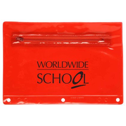 Custom Translucent School Pouch - Translucent Red Custom Translucent School Pouch - Translucent Red