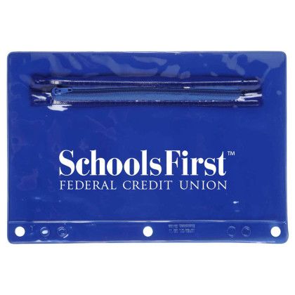 Custom Translucent School Pouch - Translucent Blue Custom Translucent School Pouch - Translucent Blue