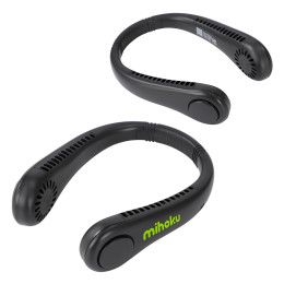 Custom Cyclone Dual Airflow Neck Fan - Black Custom Cyclone Dual Airflow Neck Fan - Black